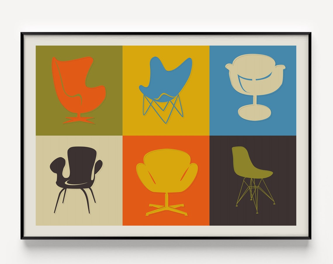 Wall Art Print Retro Minimalist Poster
