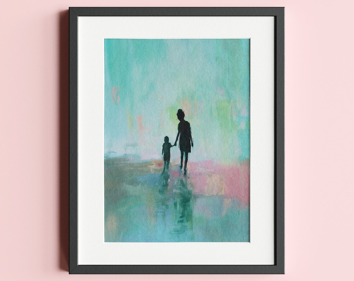 Mother and Son Family Print, Mother's Day Gift