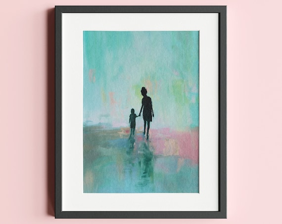 Mother and Son Family Print, Mother's Day Gift