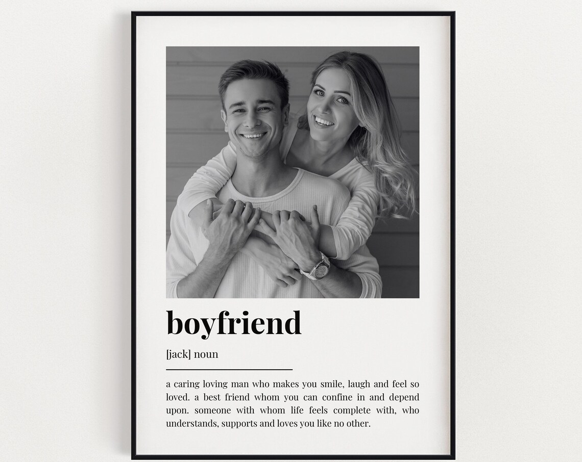Boyfriend Definition Quote Custom Photo Art Print