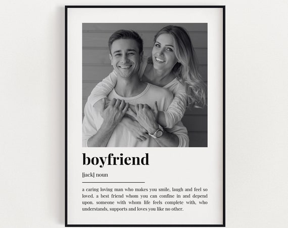 Boyfriend Definition Quote Custom Photo Art Print