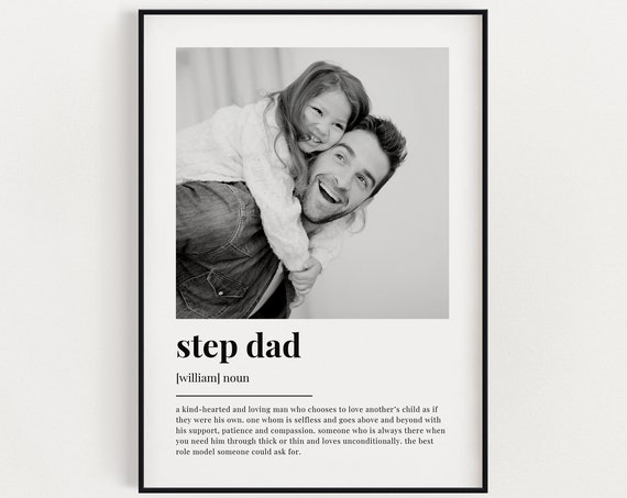 Personalized Step Dad Definition Art Print