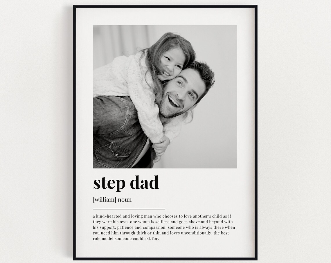Personalized Step Dad Definition Art Print