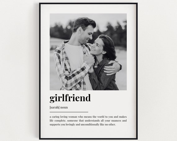 Personalized Girlfriend Definition Quote Art Print