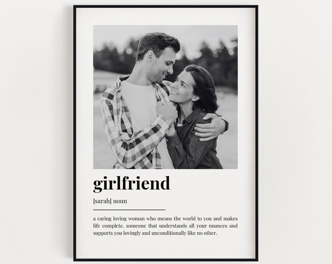 Personalized Girlfriend Definition Quote Art Print