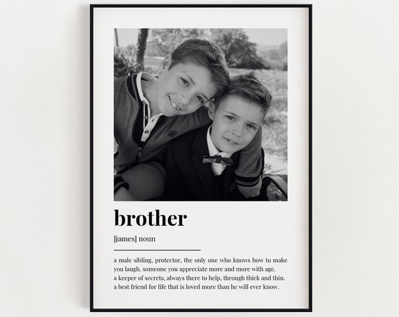 Personalized Brother Definition Wall Art Print