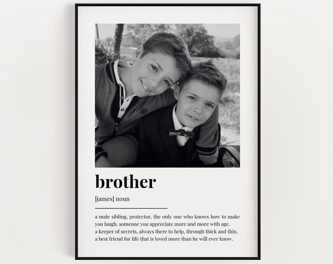 Personalized Brother Definition Wall Art Print