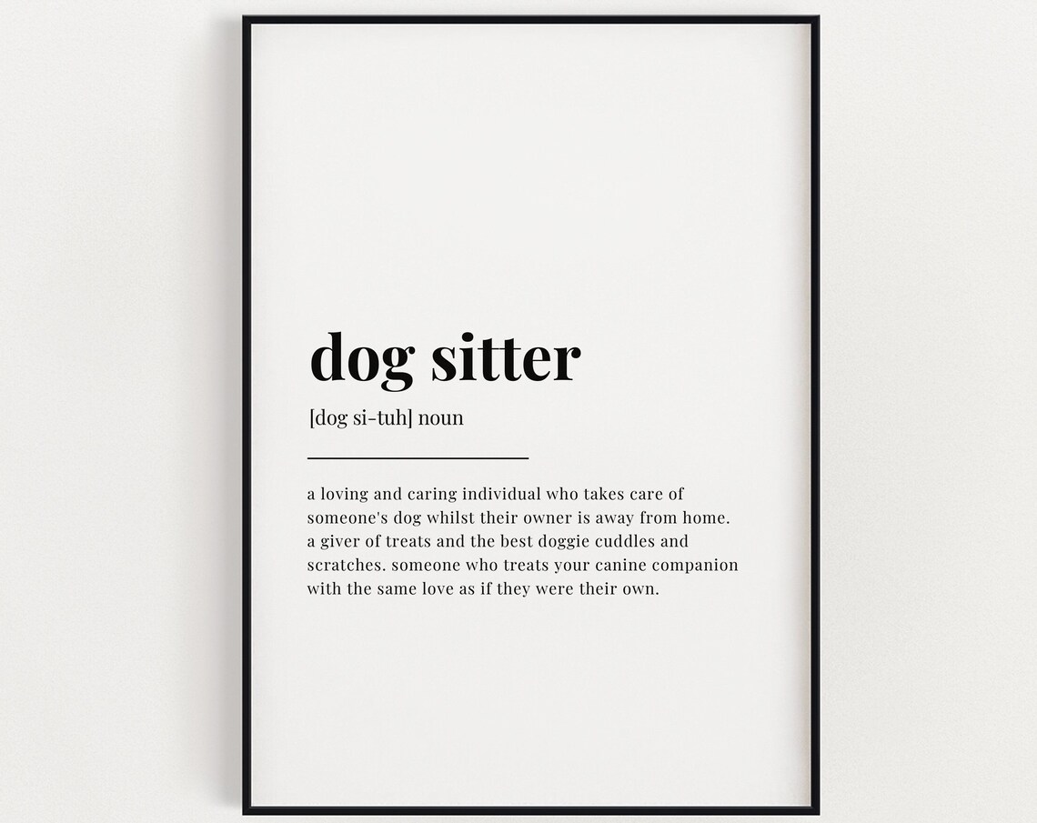 Dog Sitter Definition Meaning Gift for Dog Sitter