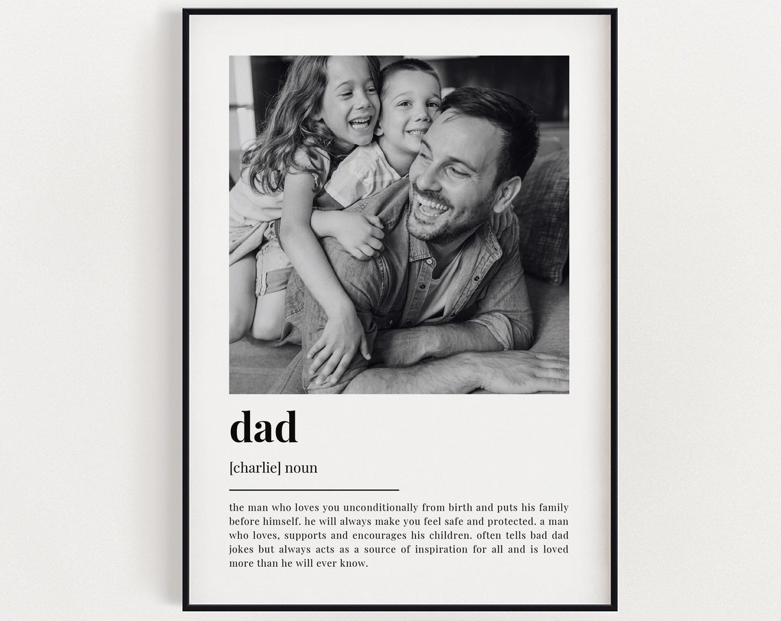 Dad Definition - Personalized Quote Art