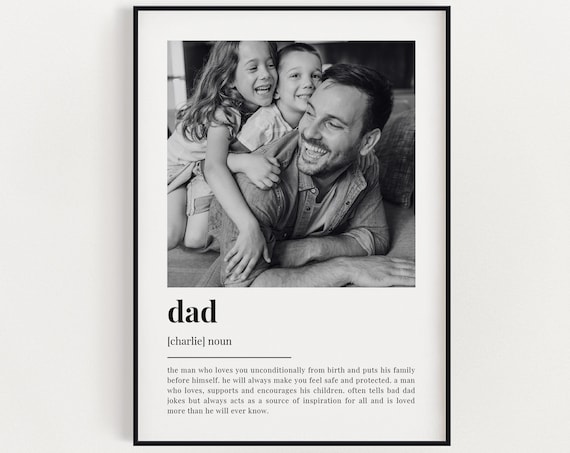 Dad Definition - Personalized Quote Art