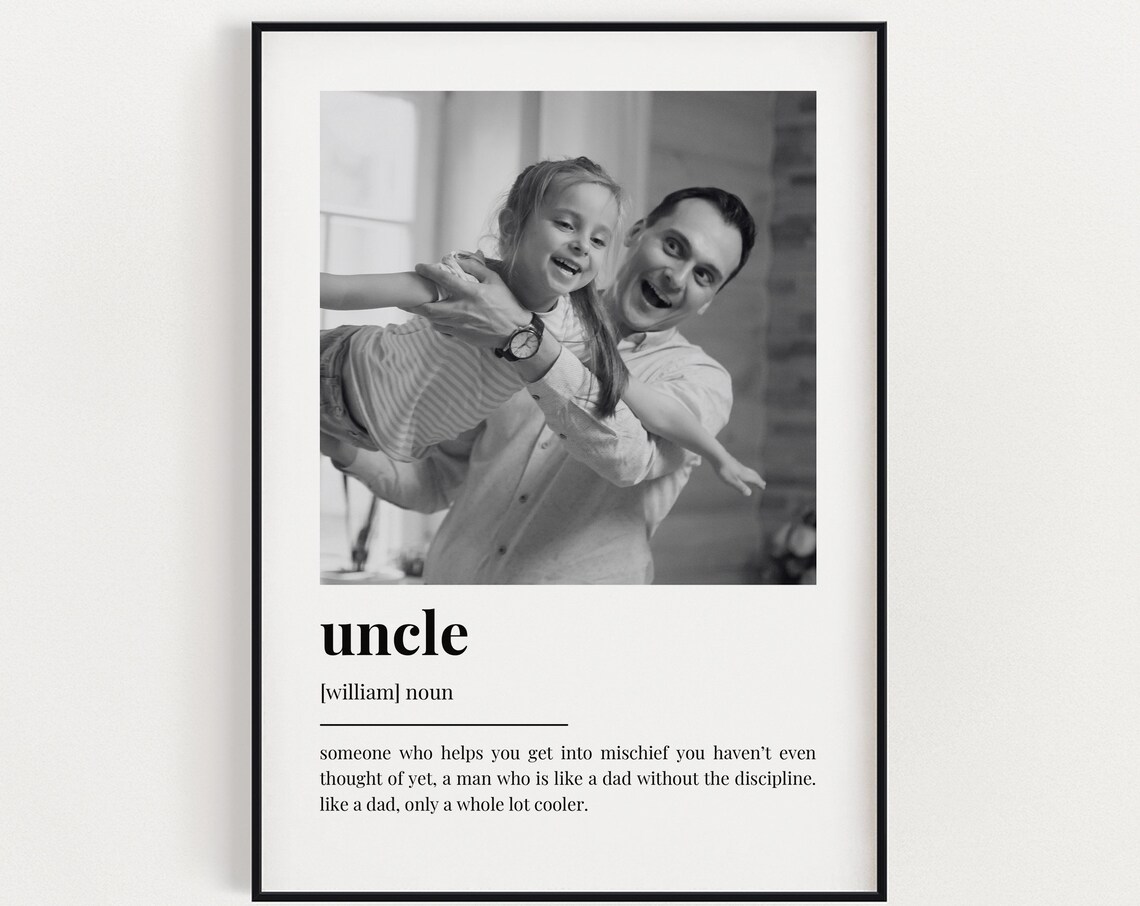 Personalized Uncle Definition Quote Art Print