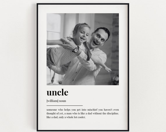 Personalized Uncle Definition Quote Art Print