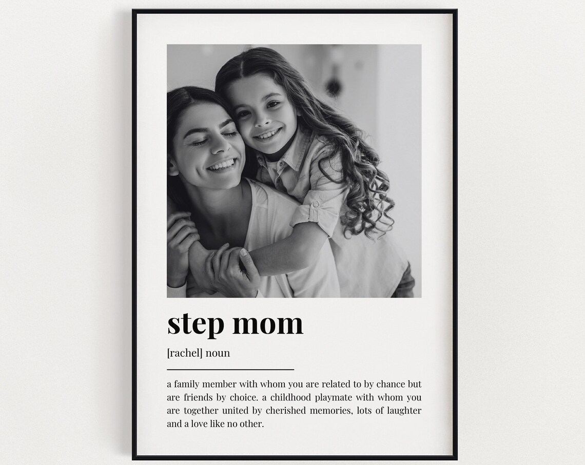 Personalized Step Mom Definition Art Print, Quote