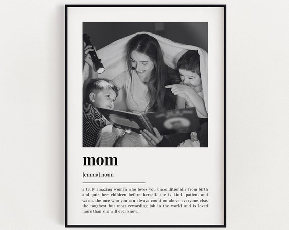 Personalised Mom Definition Quote Art Print