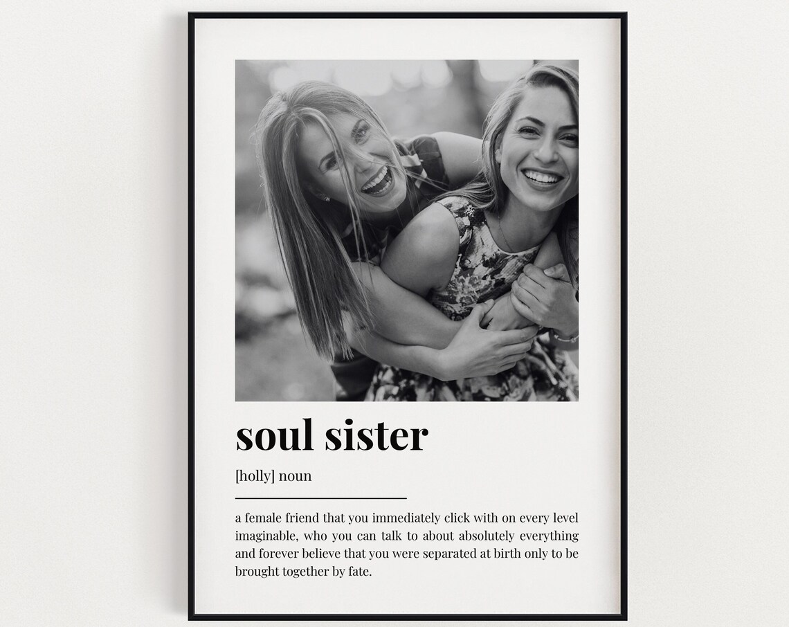 Personalised Soul Sister Definition Art Print
