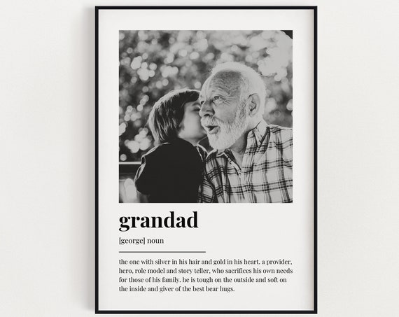 Personalised Grandad Definition Quote Art Print