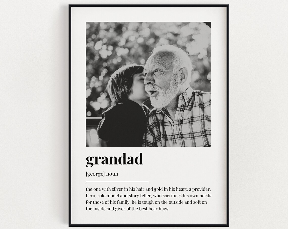 Personalised Grandad Definition Quote Art Print