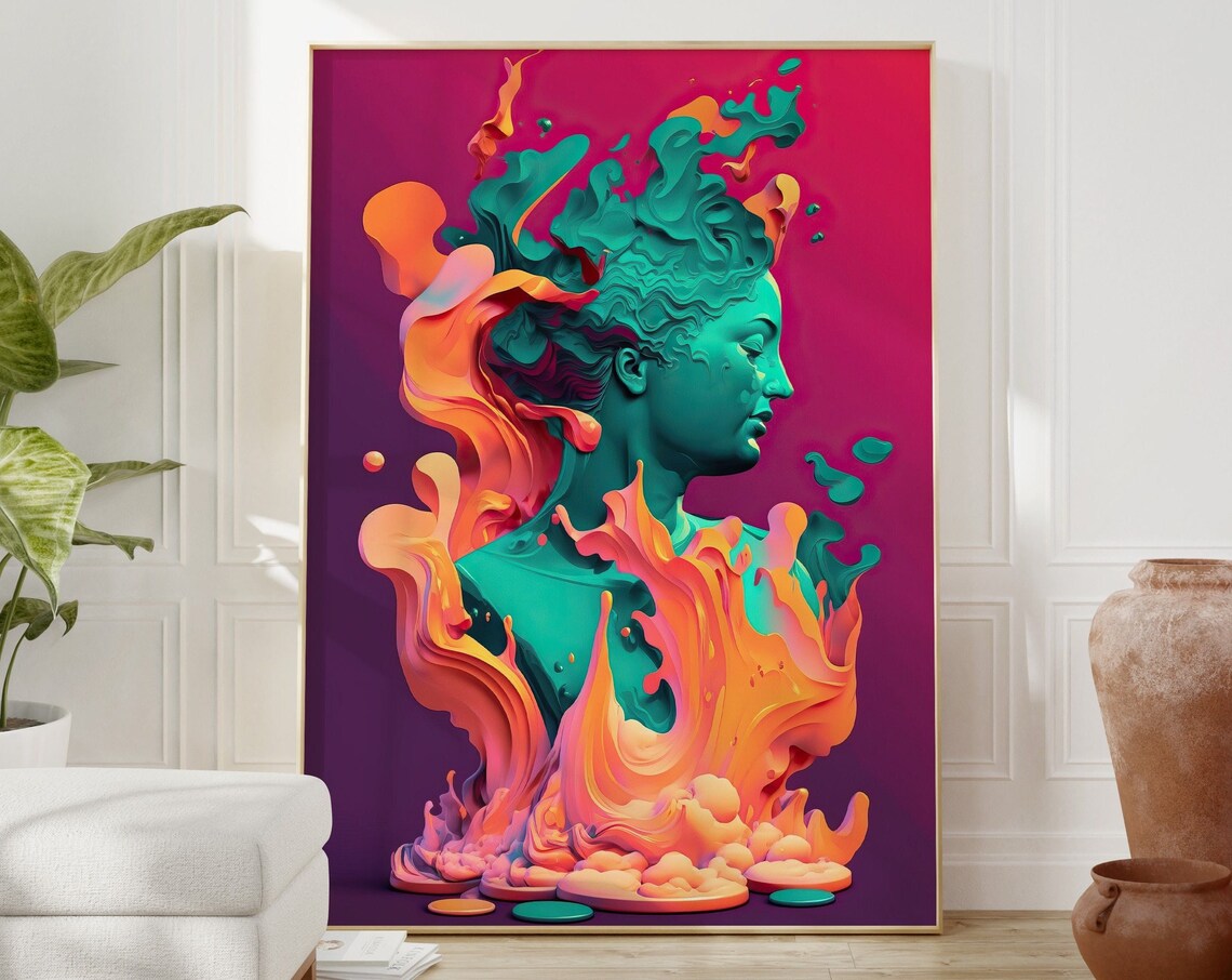 Maximalist Psychedelic Street Art Poster Print - Image 2