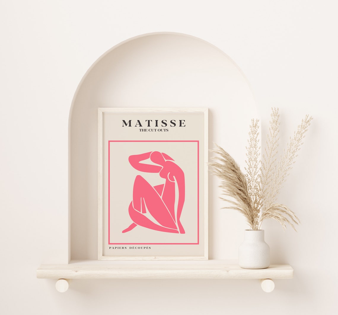 Henri Matisse The Cut Outs Pink Nude Silhouette Graphic Poster - Image 2