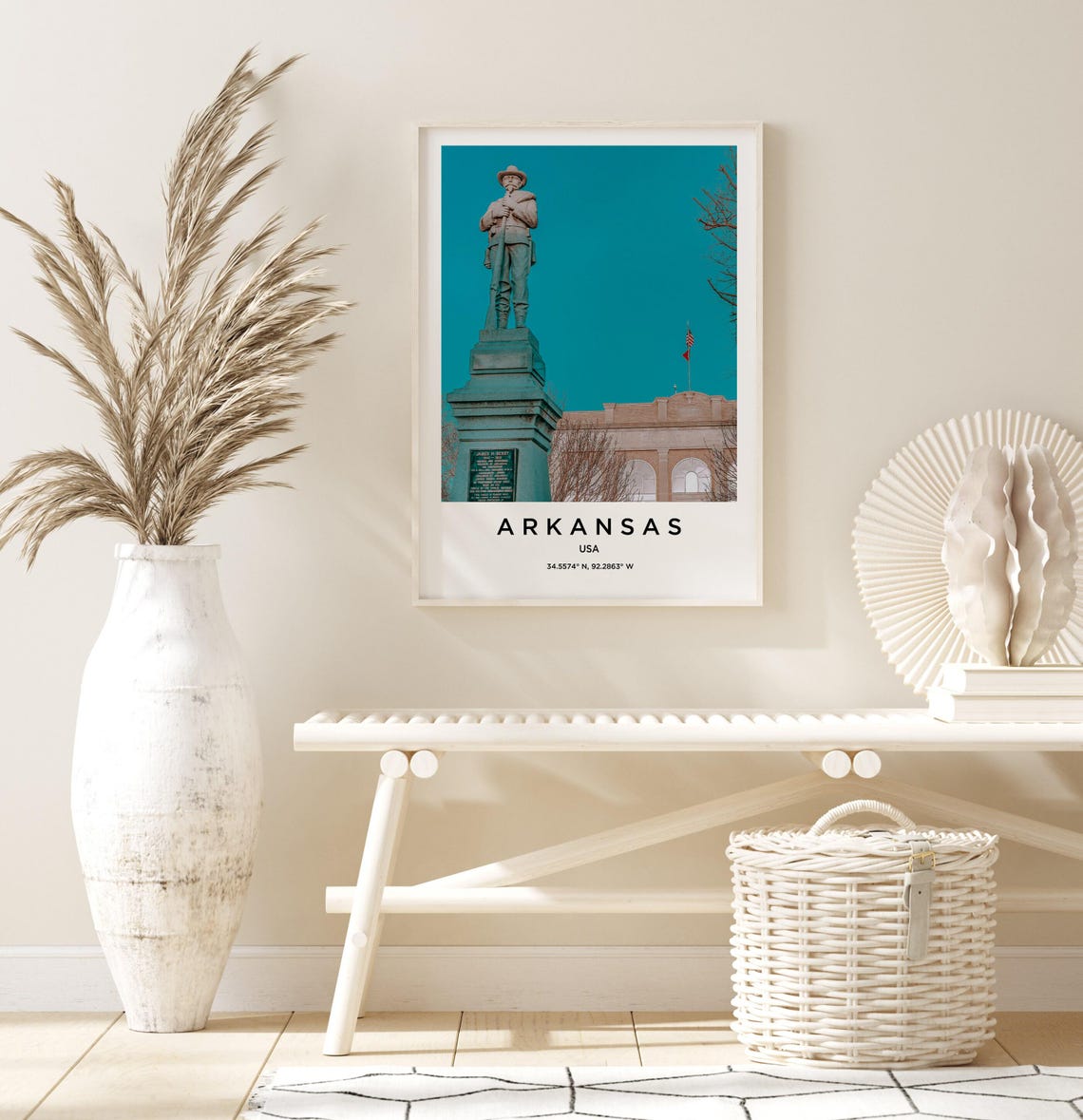 Arkansas Historic Soldier Monument Statue Landmark Courthouse Poster - Image 3