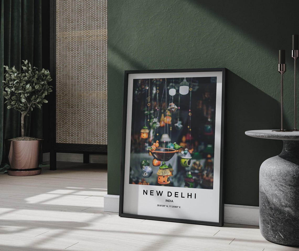 New Deli Art New Deli Print New Deli Poster New Deli Art New Deli Photo New Deli Map New Deli Painting New Deli Travel - Image 2