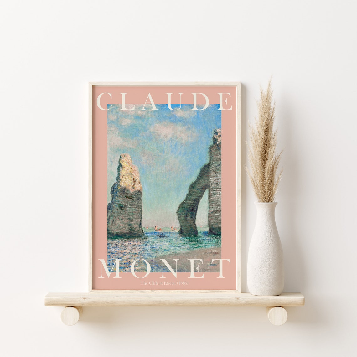 Claude Monet The Cliffs At Etretat 1885 Normandy Coast Seascape Poster - Image 2