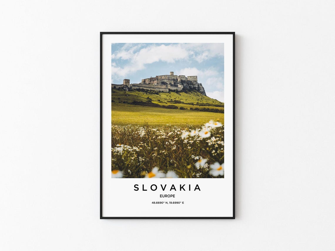 Slovakia Art Slovakia Print Slovakia Poster Slovakia Art Slovakia Photo Slovakia Map Slovakia Painting Slovakia Travel