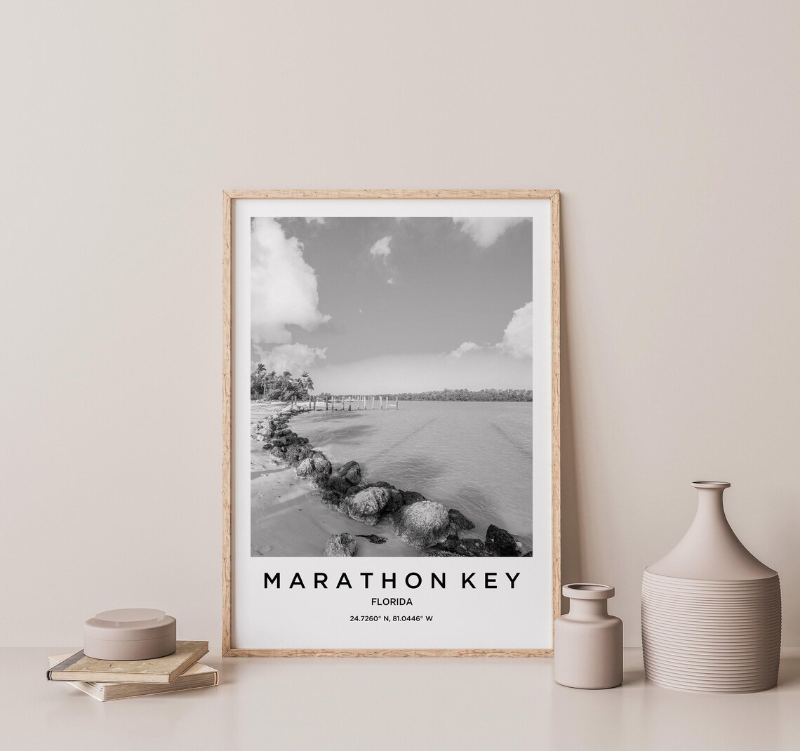 Marathon Key Travel Poster, Map Art Print - Image 2