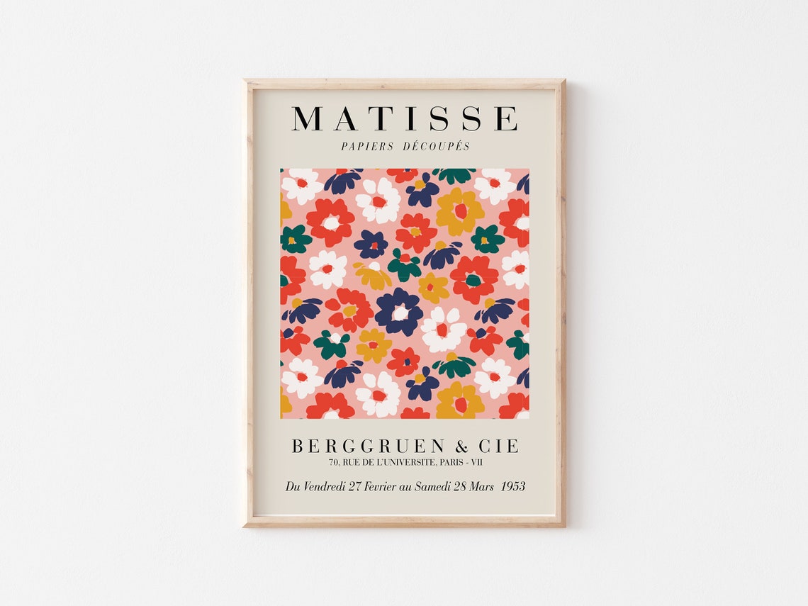 Henri Matisse Berggruen 1953 Multicolor Floral Cut Out Pattern Poster - Image 3