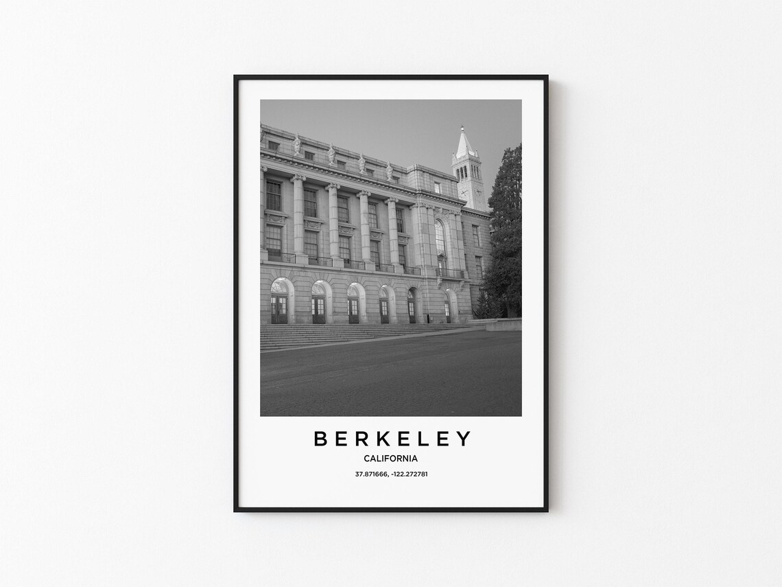 Berkeley Travel Poster, Berkeley Map Art Print