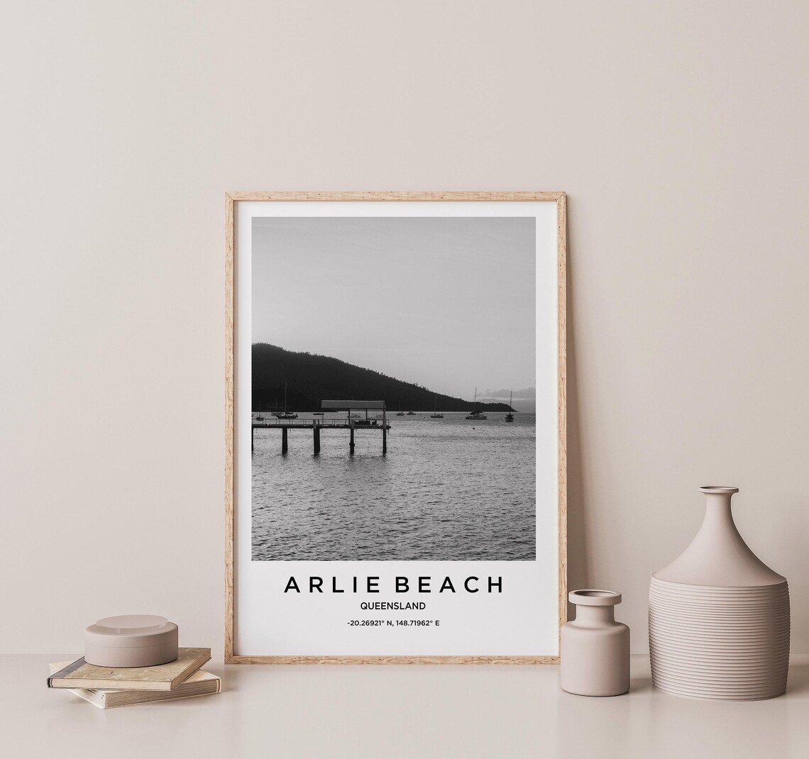 Arlie Beach Travel Poster, Coastal Beach Art - Image 2