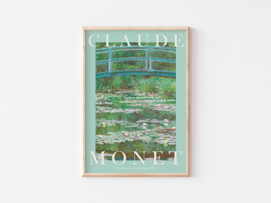 Claude Monet The Japanese Footbridge 1899 Giverny Lily Pond Poster - Image 3
