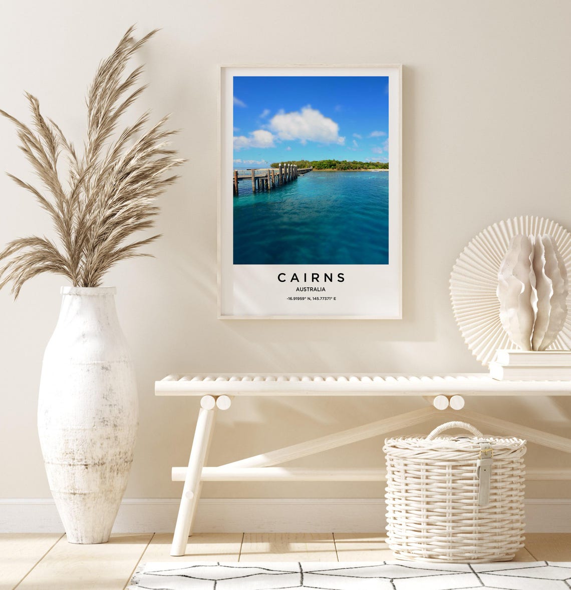Cairns Australia Tropical Jetty Turquoise Ocean Water Photo Poster - Image 3