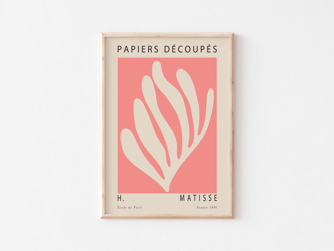 Henri Matisse Papiers Decoupes Coral Leaf Cut Out Art Poster - Image 3