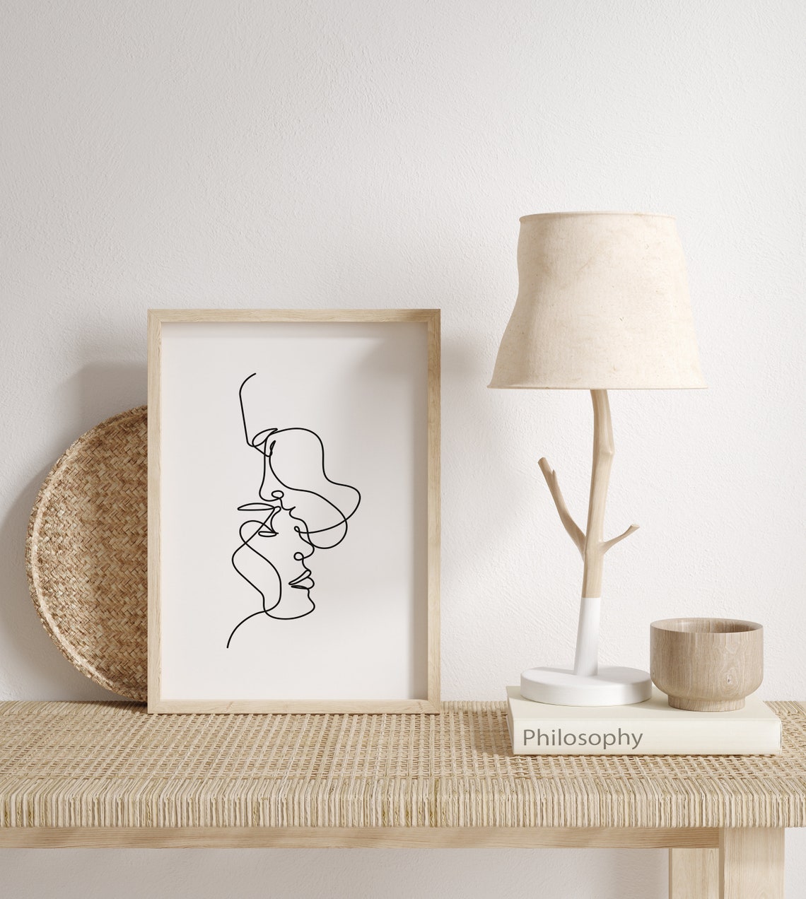 One Line Face Drawing Minimalist Woman Profile Modern Art Poster - Image 2