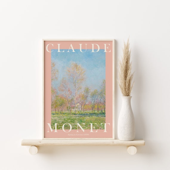 Monet Poster Claude Monet Print Monet Wall Art Monet Picture Modern Monet Print Vintage Monet Art Spring In Giverny
