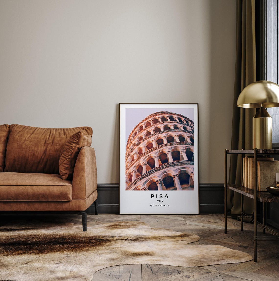Pisa Italy Leaning Tower Arched Marble Tiers Close Up Photo Poster - Image 3