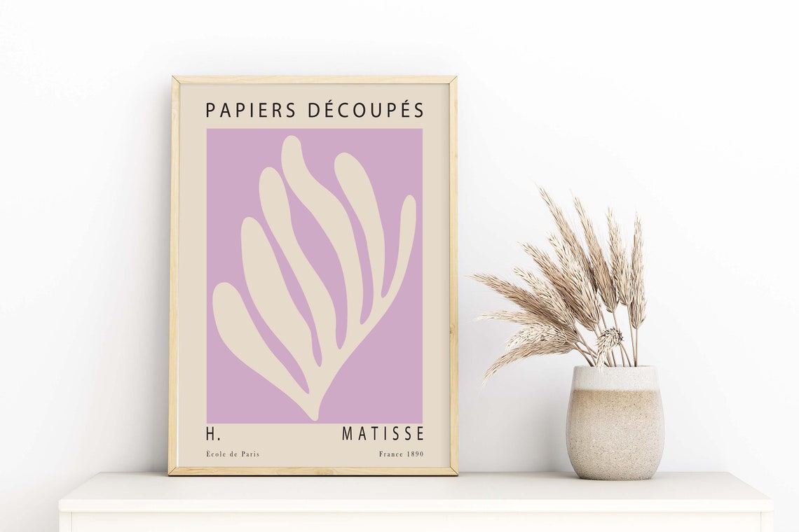 Matisse Lilac Cut Out Leaf Papiers Decoupes Exhibition Poster - Image 2
