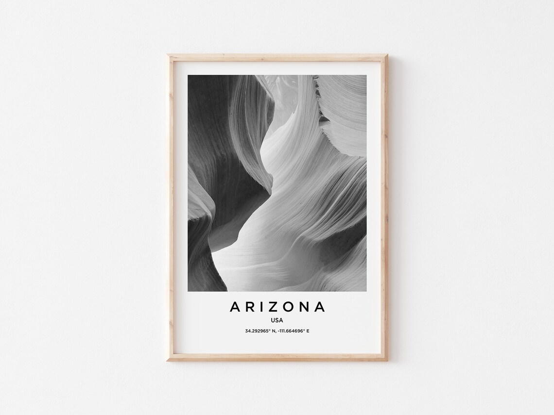 Arizona USA Slot Canyon Swirling Rock Walls Photo Art Poster - Image 3