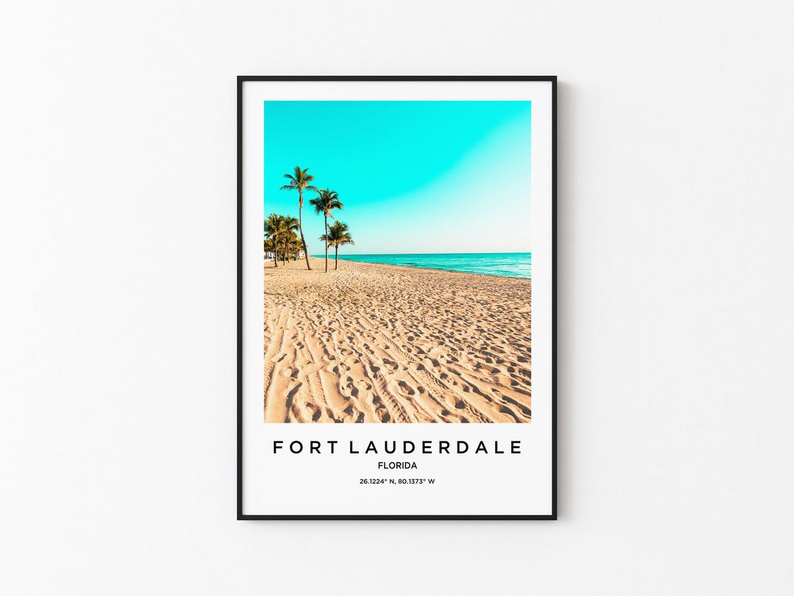 Fort Lauderdale Art Fort Lauderdale Print Fort Lauderdale Poster Fort Lauderdale Art Fort Lauderdale Photo Fort Lauderdale Map