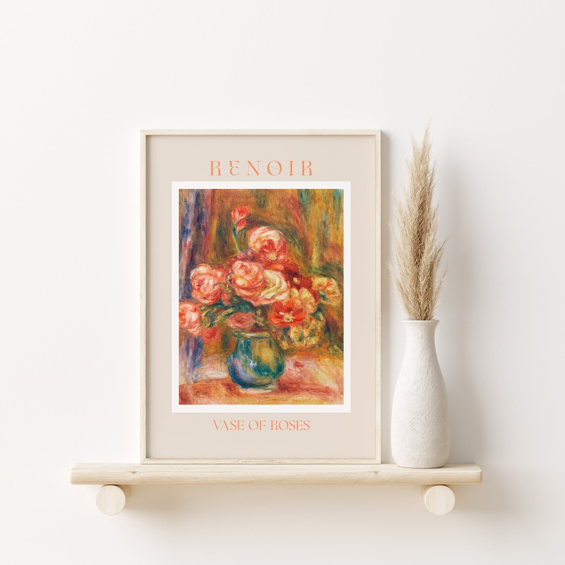 Renoir Vase Of Roses Romantic Floral Still Life Impressionist Poster - Image 2