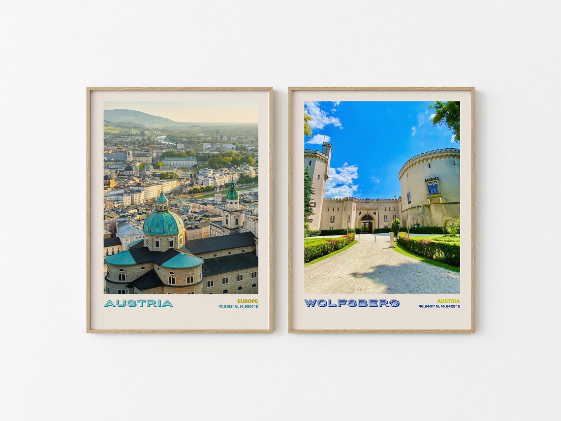 Austria Europe Baroque Old Town Domes in Golden Hour Light Poster - Image 3