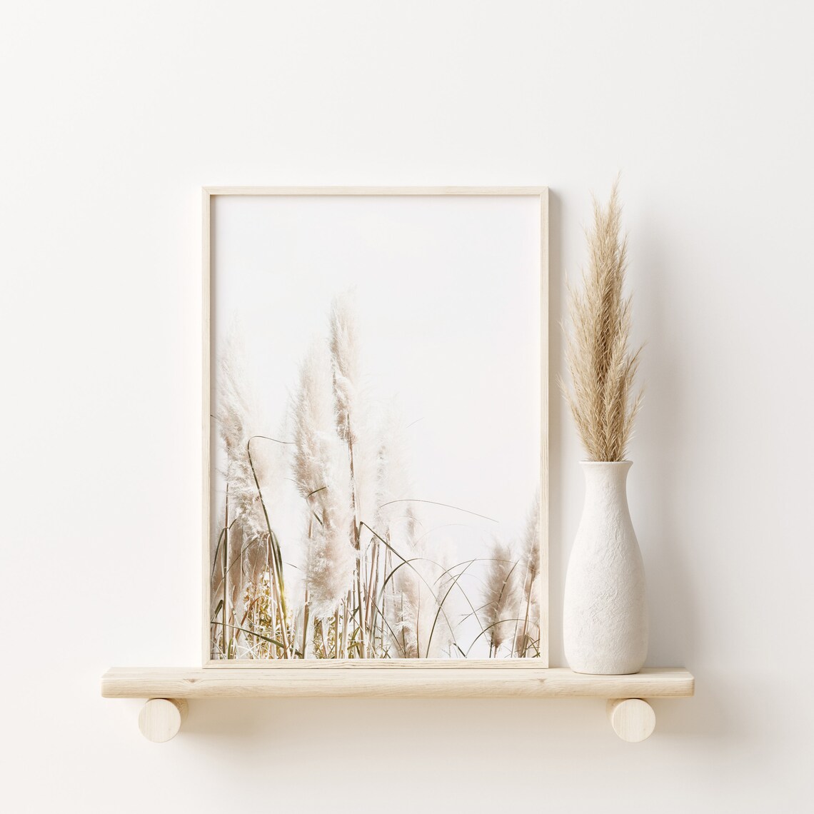Pampas Grass Coastal Botanical Art Print