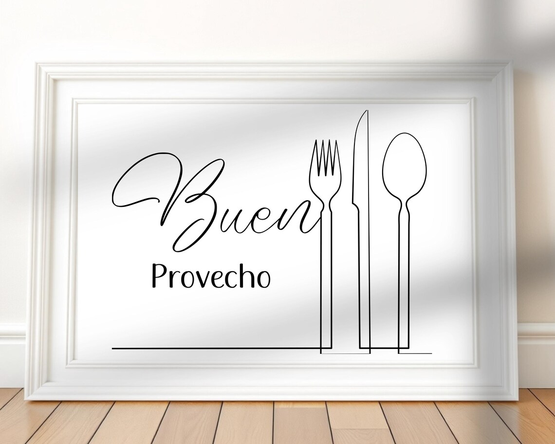 Buen Provecho Minimalist Spanish Quote Art Print