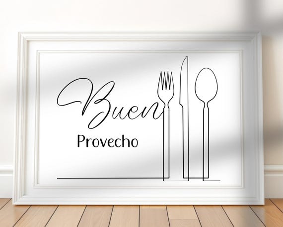 Buen Provecho Minimalist Spanish Quote Art Print