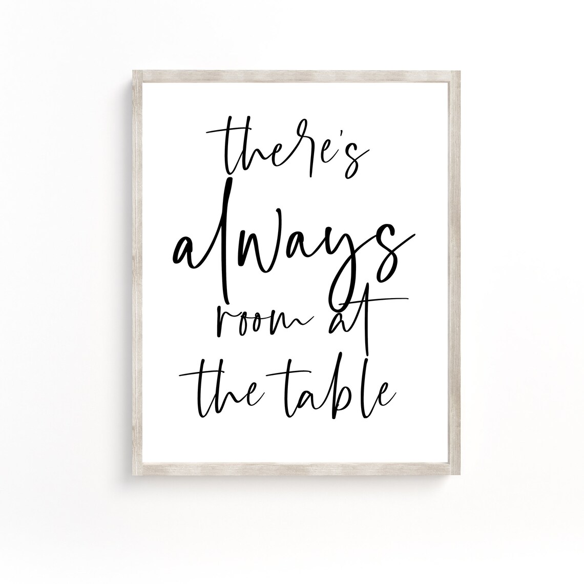 Theres Always Room At The Table Art Print