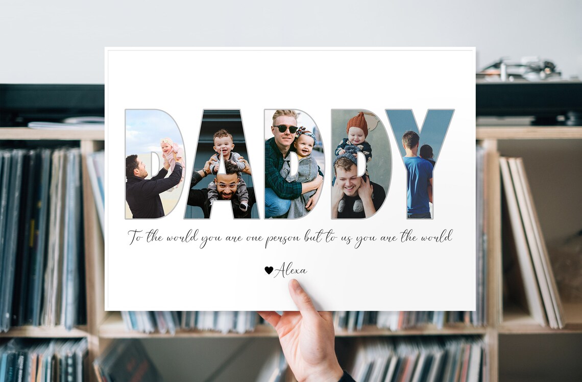 Daddy Photo Collage, Personalized Father's Gift - Image 4