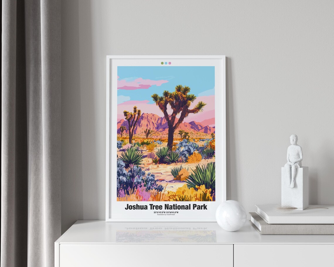 Joshua Tree National Park California Desert Sunset Bloom Travel Poster - Image 2