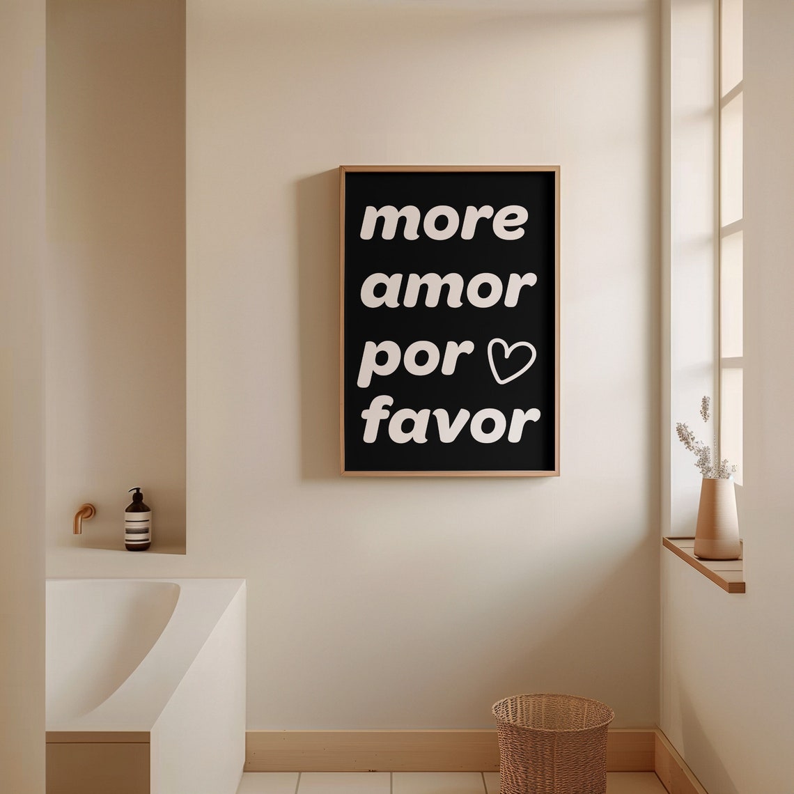 More Amor Por Favor Print Minimalist Love Quote Art Aesthetic Living Room Art Love Wall Decor Eclectic Latina Art Print - Image 3