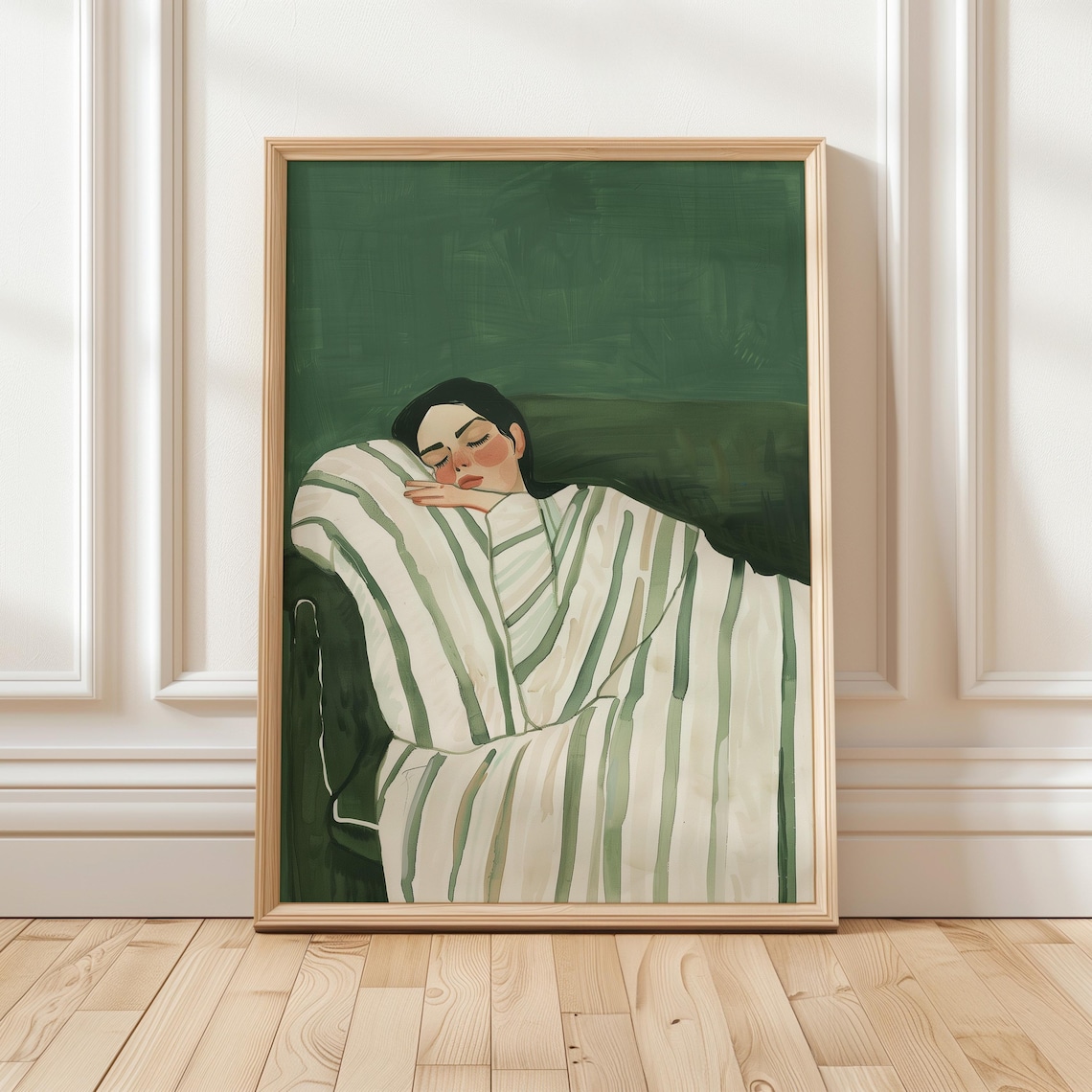 Abstract People Minimalist Living Room Wall Art Print